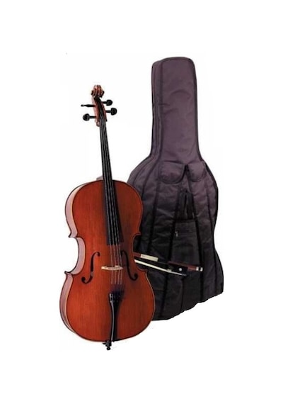 Valencia Ce160f12 Cello 1/2 Scale kılıf yay. Karartılmış Akçaağ