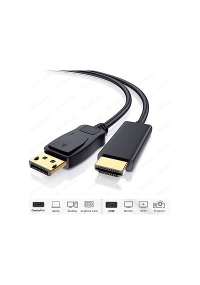 Yüksek Kalite Displayport to HDMI Dönüştürücü Kablo - 3 Metre