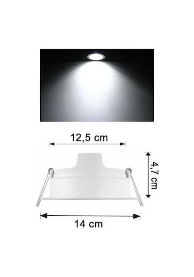 Philips 59464 Meson 12,5 W 1300 Lumen 6500k Wh Gömme Led Spot, Beyaz Işı Genel