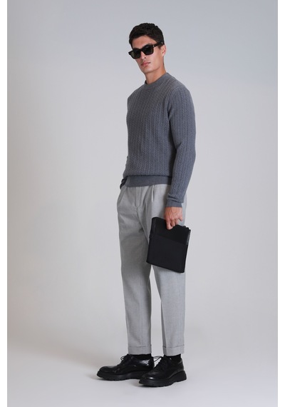 Lufian Rıght Erkek Kazak Gri Gri 112090138100150 Gri