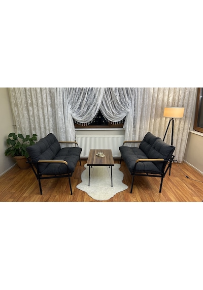 Modern Van Balkon, Bahçe, Cafe - Metal Kanepe Koltuk Takımı 2+2 +sehpa Antrasit Modern22 Antrasit Modern Van Balkon, Bahçe, Cafe - Metal Kanepe Koltuk Takımı 2+2 +sehpa Antrasit Modern22 Antrasit