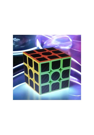 Karbon Fiber 3x3x3 Profesyonel Hız Küpü, 6+ Yaş Zeka Geliştirici