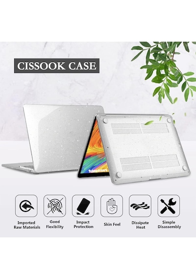 Apple Uyumlu MacBook Pro 14 Inç M3 / M3 Pro / M3 Max A2992 360 Tam Koruyucu Kristal Şeffaf Kapak Şeffaf