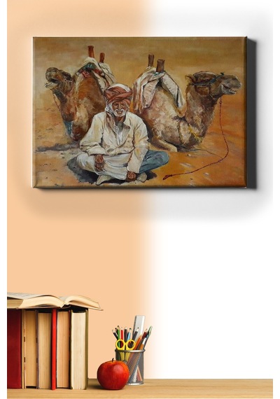 Webstyle Sayılarla Boyama Seti Kasnaklı Neşeli Develer 50 X 65 Cm