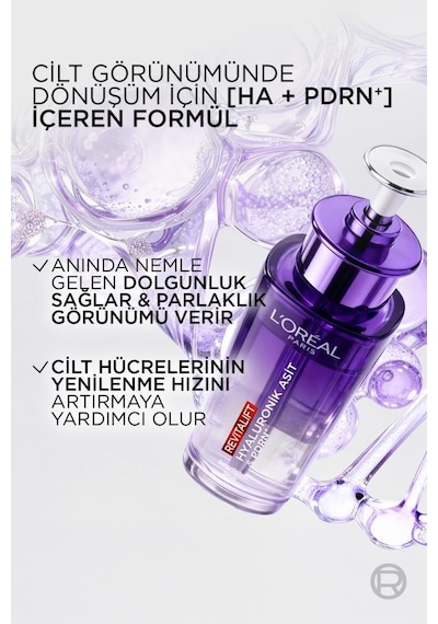 Revitalift Filler Hyaluronik Asit + Pdrn Dolgunlaştırıcı, Yenileyici Ve Parlaklık Veren Yüz Serumu 3600524294120phead-11392