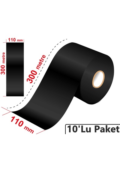 110x300 Metre Wax Ribon 10'lu Paket