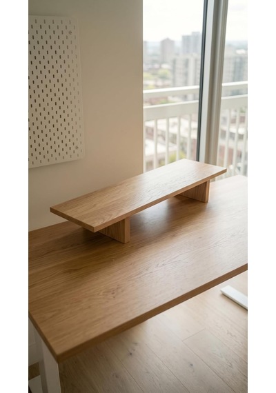 Lupicon Ahşap Monitör Standı, Masaüstü Bilgisayar Organizatörü, 70x30x15 Cm, Ahşap Desen