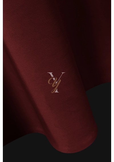 İpek Kadife Fon Perde V-30 Bordo Bordo