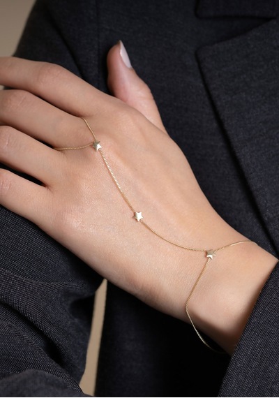 14 Ayar Altın Mini Yıldızlı Şahmeran 1 Mm Sarı