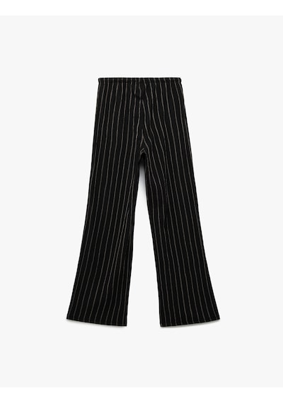 Koton Beli Bağcıklı Çizgili Düz Uzun Paça Pantolon Siyah Çizgili 5sal40067ık Siyah Çizgili Siyah Koton Beli Bağcıklı Çizgili Düz Uzun Paça Pantolon Siyah Çizgili 5sal40067ık Siyah Çizgili Siyah