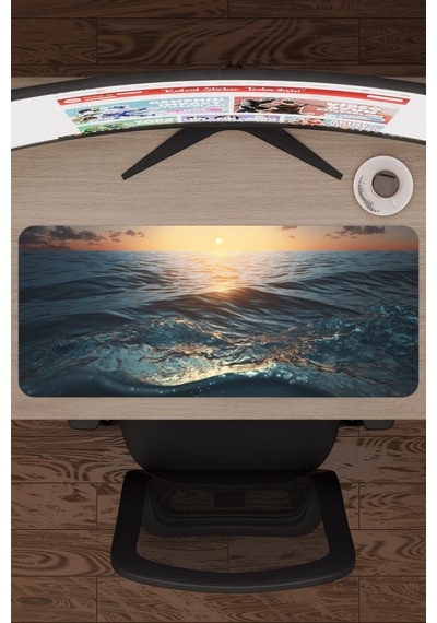 Okyanus Kaymaz Dikişli Kauçuk Oyuncu Mousepad V1 - 70x30 Xl Gaming Mouse Pad Fare Altlığı
