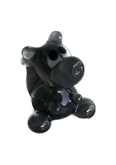 El Yapımı Mini Murano Cam Köpek Biblo A122-05
