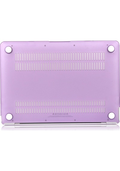 Ally Apple Uyumlu MacBook Air 13 A1932 2018 A2179 2020 Kristal Kapak Koruma Kılıf Mor