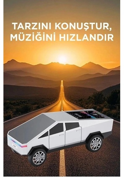 Mepa D68 Cyber Model Araba Tasarımlı Bluetooth Hoparlör 15w Güçlü Ses Rgb Led /tws/usb Beyaz Najmaddin