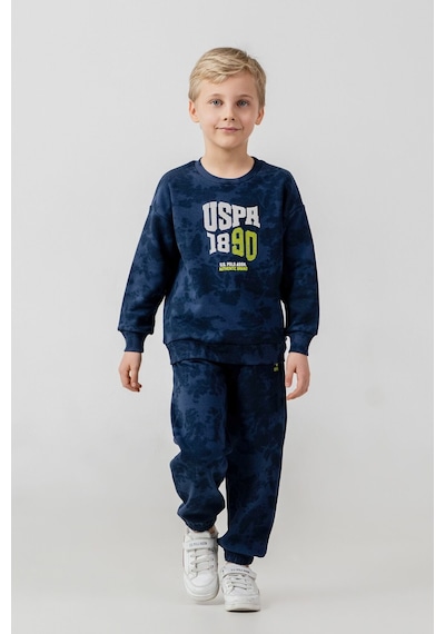 U.S. Polo Assn. Erkek Çocuk Baskılı Mavi Uzun Kol Eşofman Takımı Us2623-c-v1 Us2623-c-v1
