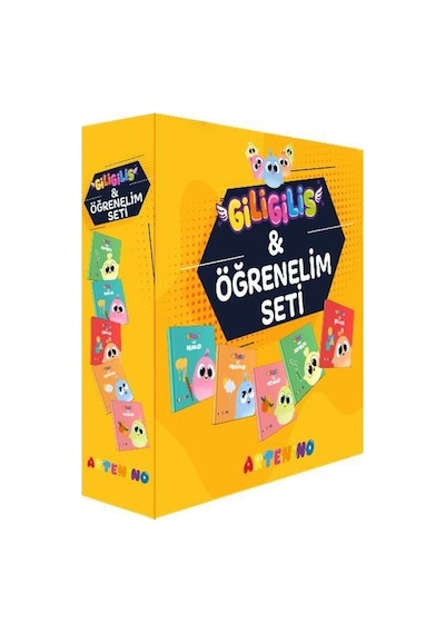Giligilis ile Öğrenelim Seti - Eğitici Mini Karton Kitap Serisi- Artenino Yayıncılık