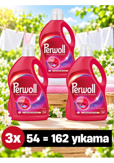 3 Adet Perwoll Sıvı Bakım Deterjanı Renkliler 54 Yıkama 2970 Ml Diğer