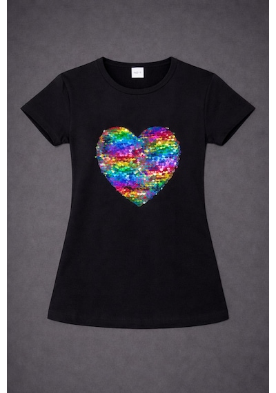 Dıgıl Kids Kız Çocuk Gösteri T-shirt Siyah