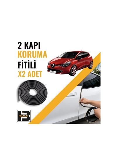 Renault Clio 4 Hatcback Kapı Koruma Fitili-iki Kapı-siyah-bm0870