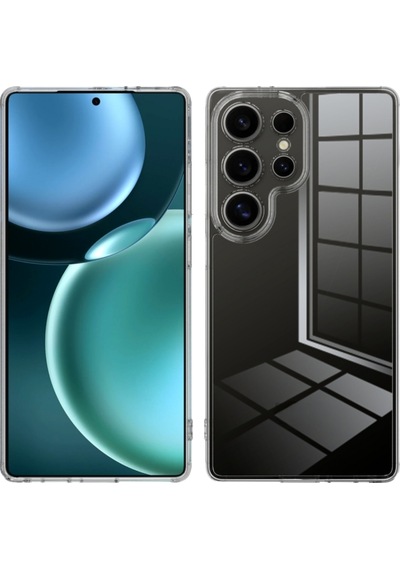 Nettech Samsung Galaxy S25 Ultra Uyumlu Lüx Seri Kamera Korumalı Arka Koruma Kılıf - Şeffaf Şeffaf