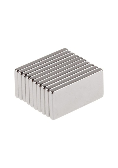 Dünya Magnet 10 Adet 20mm X 10mm X 1,5mm Köşeli Güçlü Neodyum Mıknatıs