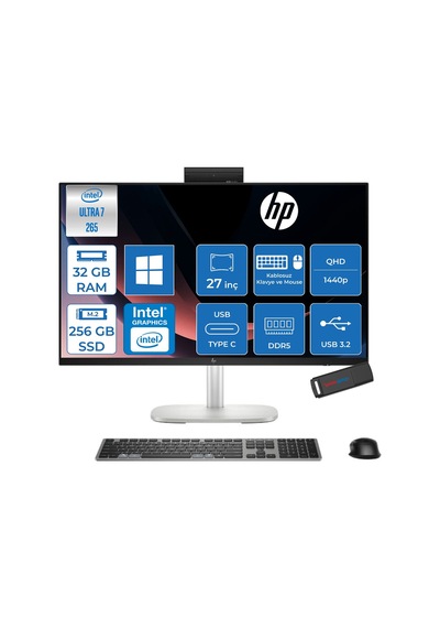 HP EliteStudio 8 G1i D36C1ETH11 Ultra 7 265 32 GB 256 GB SSD 27" W11H AIO Masaüstü Bilgisayar