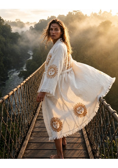 Brandsmiths Solar Bloom Kimono Sarı