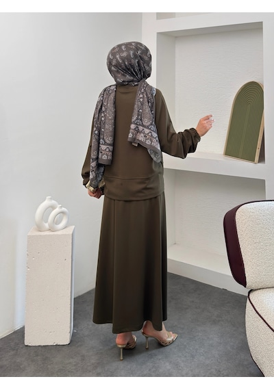 Elite Model Modal Kumaş Kadın Alt Üst Takım Haki