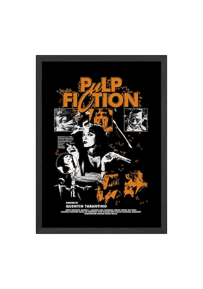 Pulp Fiction Siyah Ahşap Çerçeveli Poster, Film Duvar Tablosu
