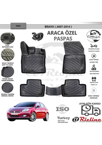 Fiat Bravo / 2007-2014 / Siyah / Rizline Paspas