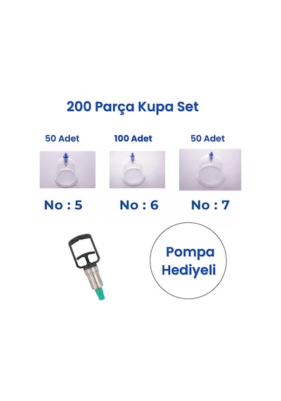 Kupasan Hacamat Kupa Seti 200'lü