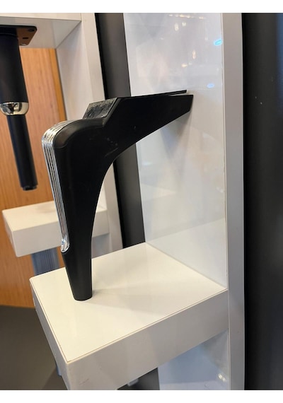 Legend Sert Plastik Ayak 15cm Siyah+krom Koltuk Ayağı Modern Tv Ünite Mobilya Dolap Kitaplık