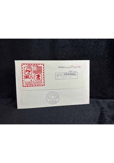1981 Yeni Zelanda Operation Deep Freeze Cover Sgd Commander İlk Gün Zarfı Fdc Islak İmzalı  Teşhir Ürün