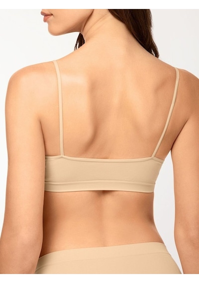 Mistirik Pisun Model Ince Askılı Pedli Spor Büstiyer Ten Renk Ten