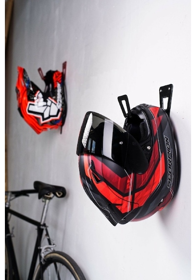 Siyah Motosiklet Kask Tutucu, Kask Askısı