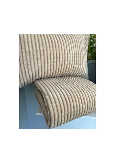 Alya Home Merinos Modern Line 3 Parça Battaniye Seti Bej