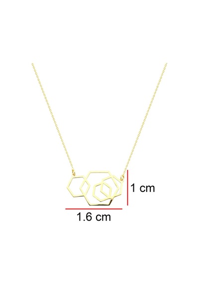 14 Ayar Altın Geometrik Kolye Sarı