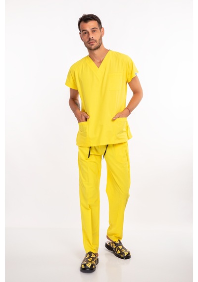 Unisex Sarı Terikoton Alt Üst Forma Takım Sarı Sarı
