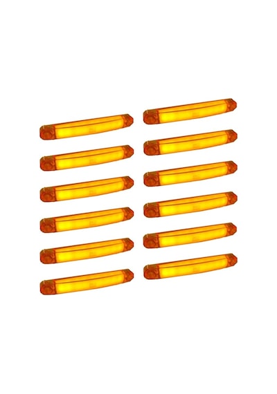 12 Adet Neon Led Lamba Slim Model Turuncu 12-24 Volt