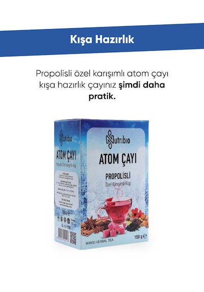 Nutribio Propolisli Atom Çayı Bitkisel Karışımlı Çay 150g