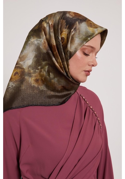 Levidor Kristal Eşarp - 06129 Yağ Yeşili-