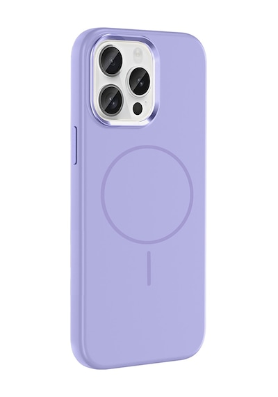 Apple Uyumlu iPhone 15 Pro Max Kılıf M-safe Şarj Özellikli Metal Kamera Çerçeveli Mkst Edi Silikon Kapak - Siyah Siyah