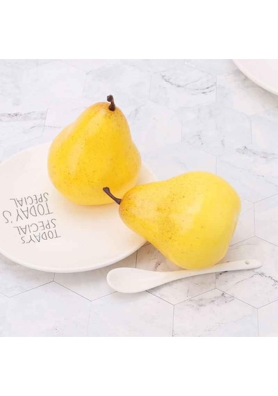 Yapay Meyve Sebze 6lı Paket Sarı Armut Doğal Görünüm