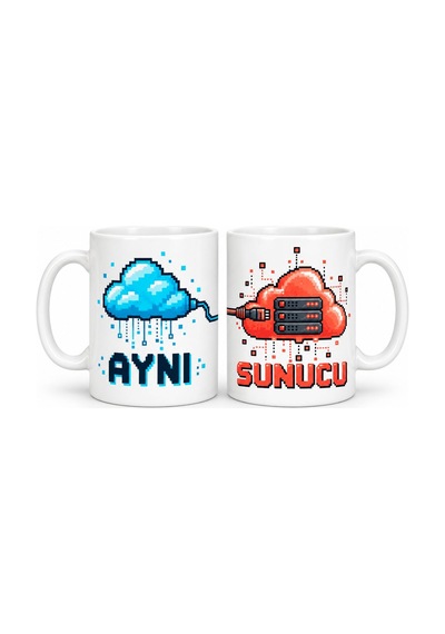 Aynı Sunucu 2'li Porselen Kupa Seti - Model 700 Diğer