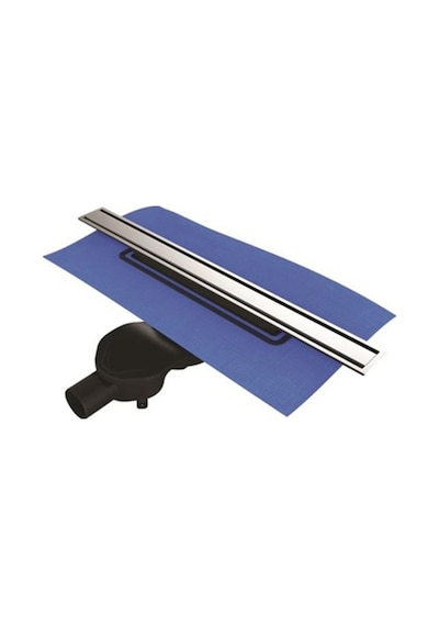 VitrA 59980478000 Eco-Flow V-Flow Dk100 60 Cm Duş Kanalı,Mat Krom Yandan Diğer