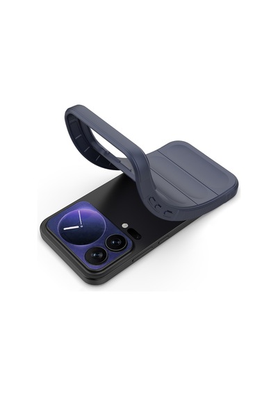 Maks Technology Mi 17 Pro Max Kılıf Esnek Tpu Oyuklu Arka Yüzey Tasarımlı Mkst Etnik Silikon Kapak - Lacivert