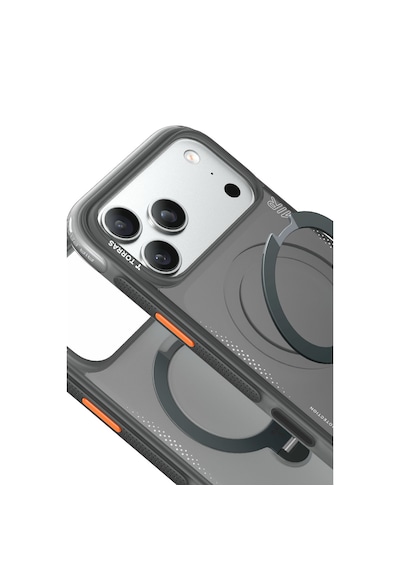 Torras Apple iPhone Uyumlu 17 Pro O Stand Q3 Spin Air Serisi Magsafe Kılıf - Lacivert Siyah