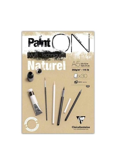 Clairefontaine Paint-on Naturel A5 250g.30yp Kr Tk Kısa Kn Yp 4 Lü