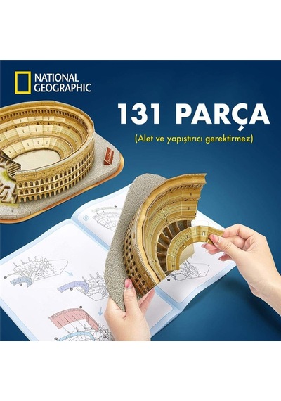 Cub Ds0976 Cubic Fun National Geographic Colosseum-Italya 3D  Puzz
