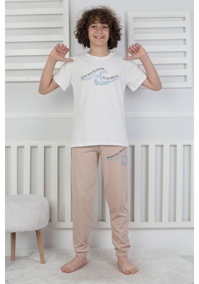 Zuzunga We Can Adjust The Baskılı Erkek Çocuk Pijama Takımı Mint